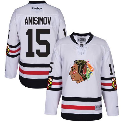 Blackhawks #15 Artem Anisimov White Winter Classic Stitched NHL Jersey